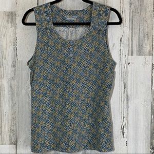 Royal Robbins Blue Henley Style Tank